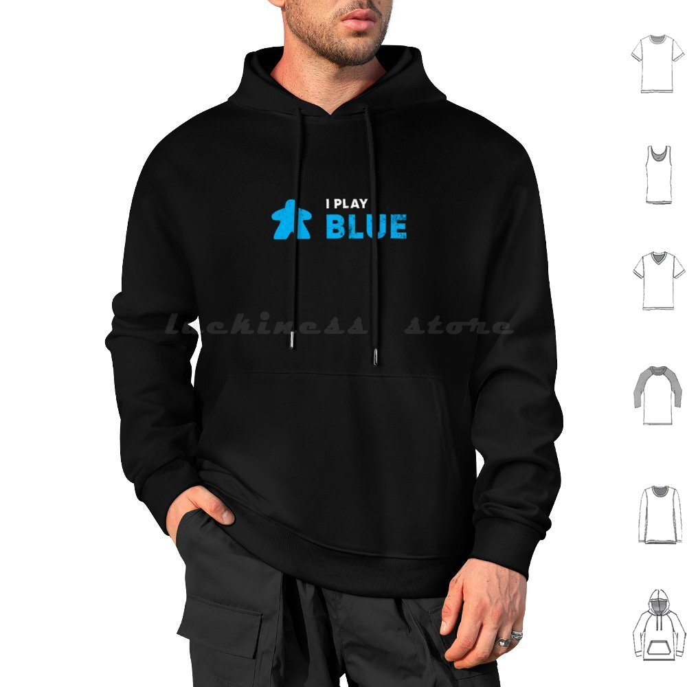 Board Game Geek - Sudadera con capucha azul de algodón
