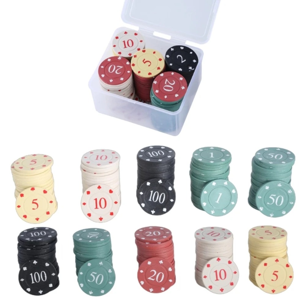 Board Game With Chips - 100 Uds. Varias denominaciónciones fichas de