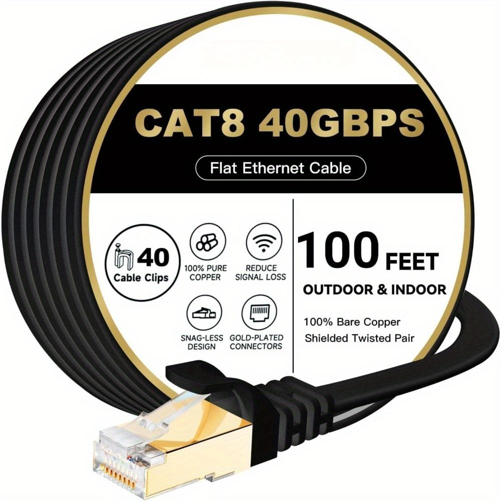 Board Game Geek - Cable Ethernet Cat8, Diseño Plano, Cable