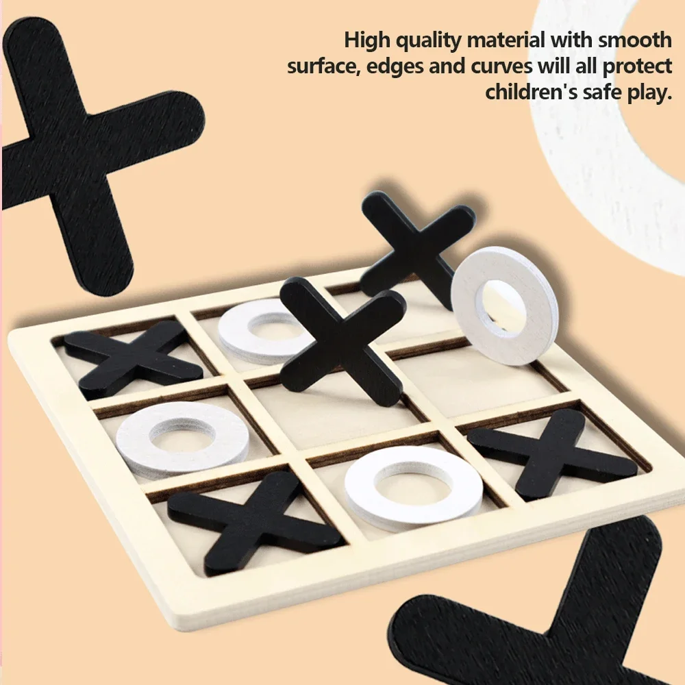Juego de madera XO Tic Tac Toe - Board Game For 6 Years Old reseña y precio
